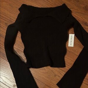 PacSun Off-the-Shoulder Black Sweater